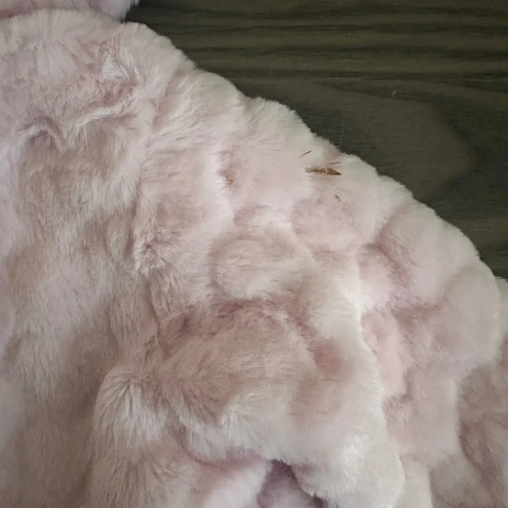 FIRST IMPRESSIONS BAY GIRL EMBOSSED HEART FAUX-FUR HOODED COAT